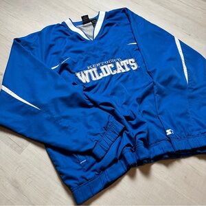 STARTER Blue and White Kentucky Wildcats Pullover Windbreaker